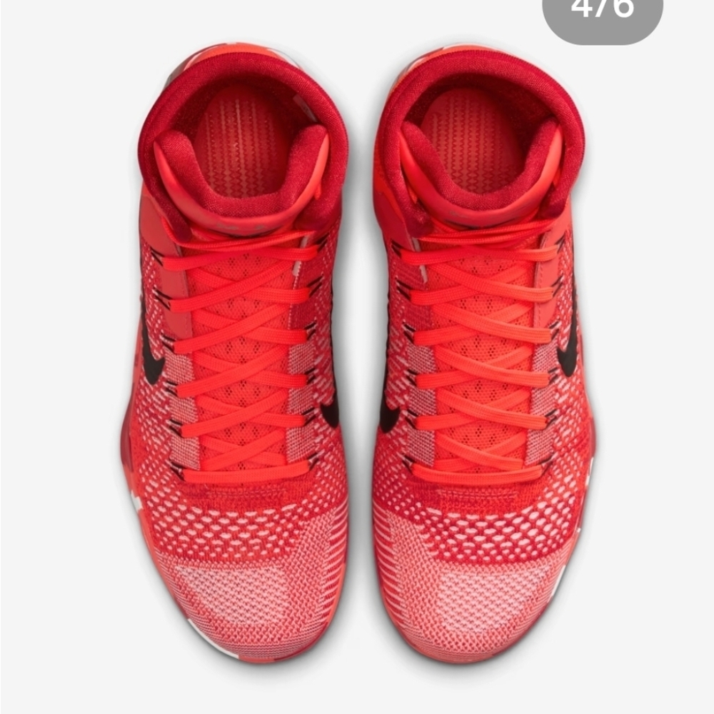 Kobe 9 Elite High Protro Men Size 9 Bright Crimson and Emerald Green 112025 - Picture 4 of 8